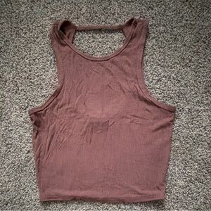 Casual Sleeveless Tank Top - Tan